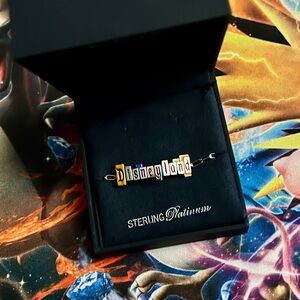 Crislu Disneyland Marquee BRACELET Sterling Platinum Disney Exclusive